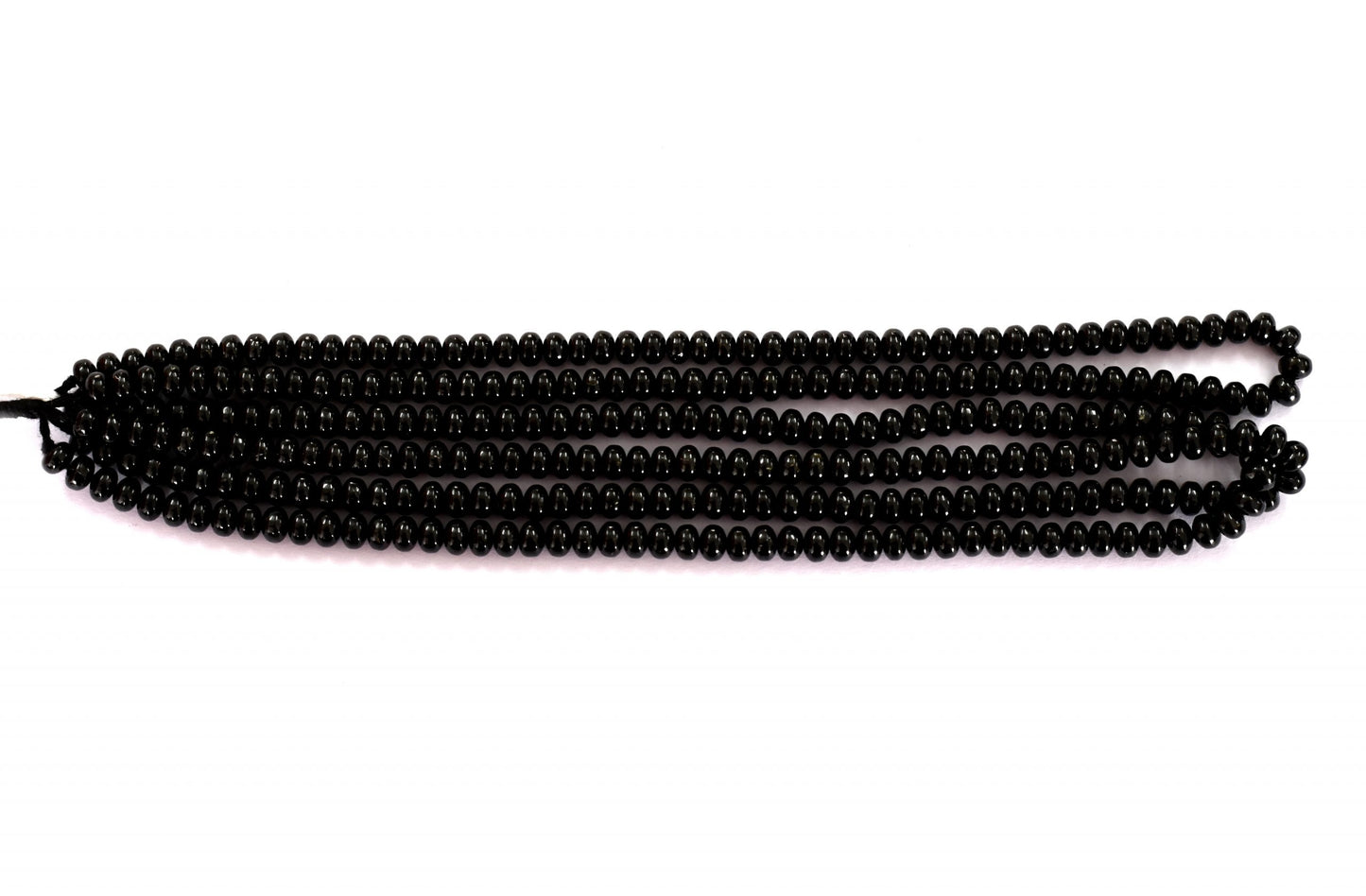 Black Tourmaline Rondelle Smooth