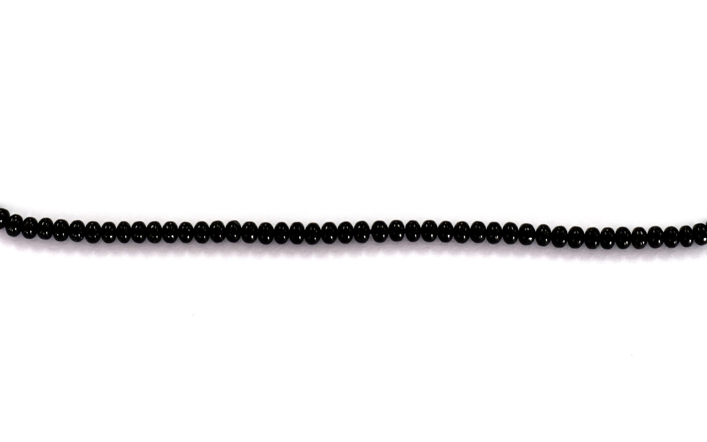 Black Tourmaline Rondelle Smooth