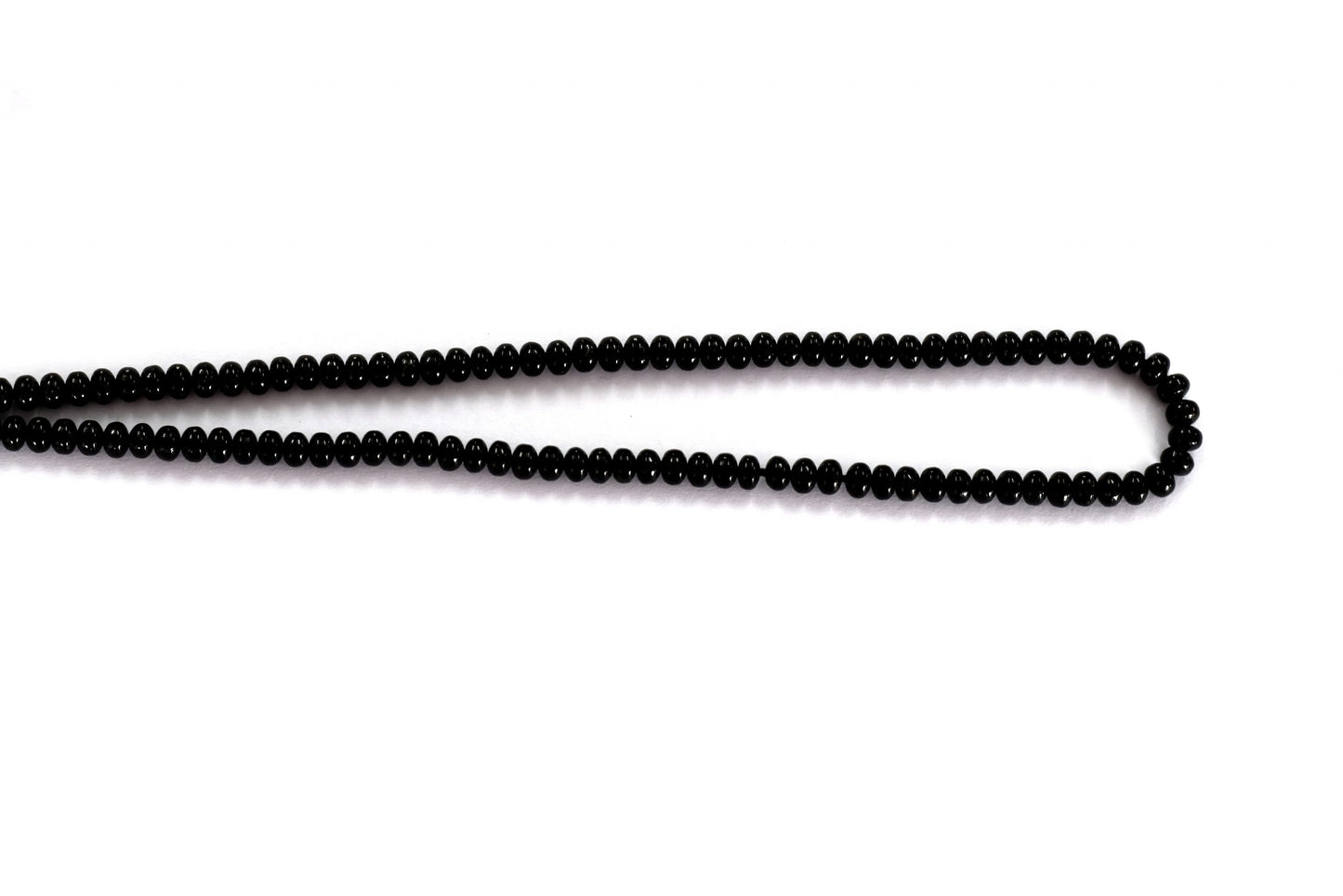 Black Tourmaline Rondelle Smooth