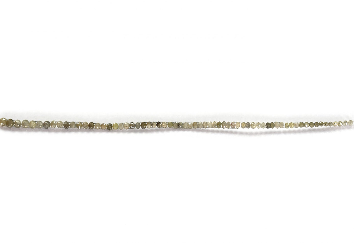 Grey Diamond Oval Faceted Double Drill
