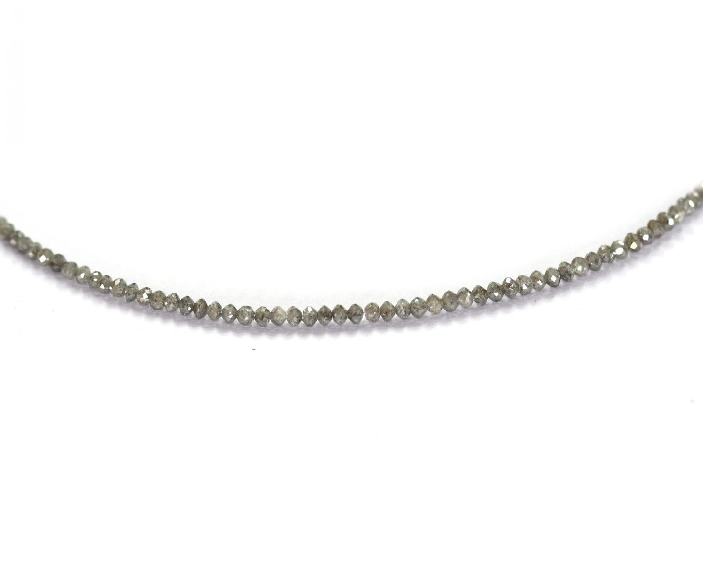 Grey Diamond Rondelle Faceted
