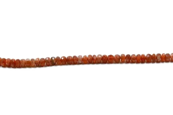 Sunstone Rondelle Faceted