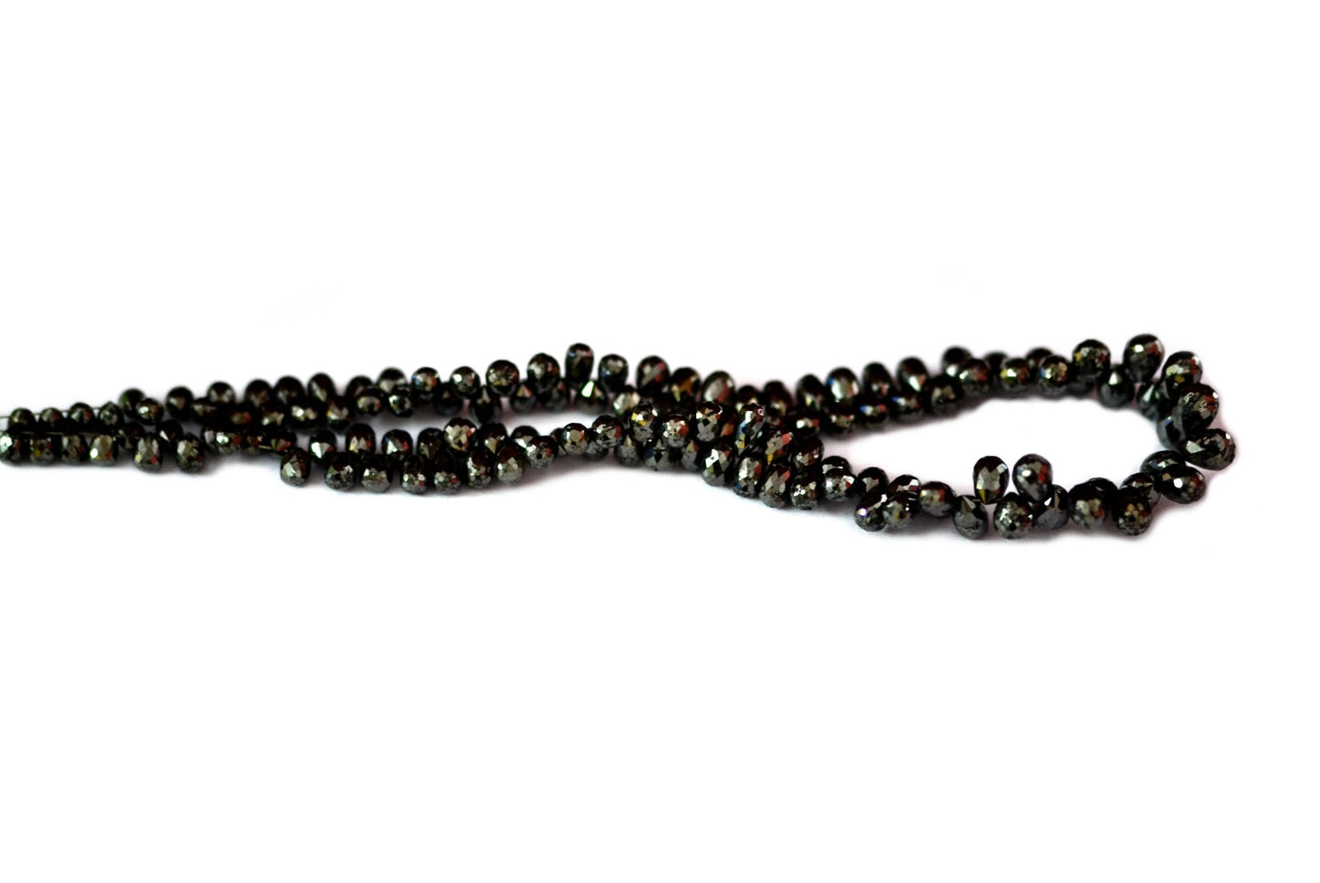 Black Diamond Teardrop Faceted