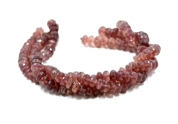 Cherry Quartz Rondelle Faceted