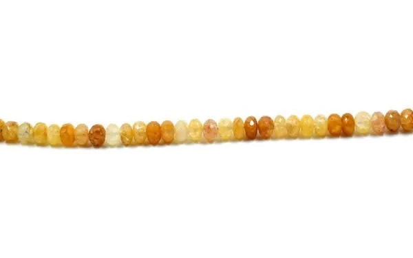 Orange Quartz Rondelle Faceted