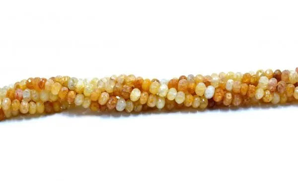 Orange Quartz Rondelle Faceted