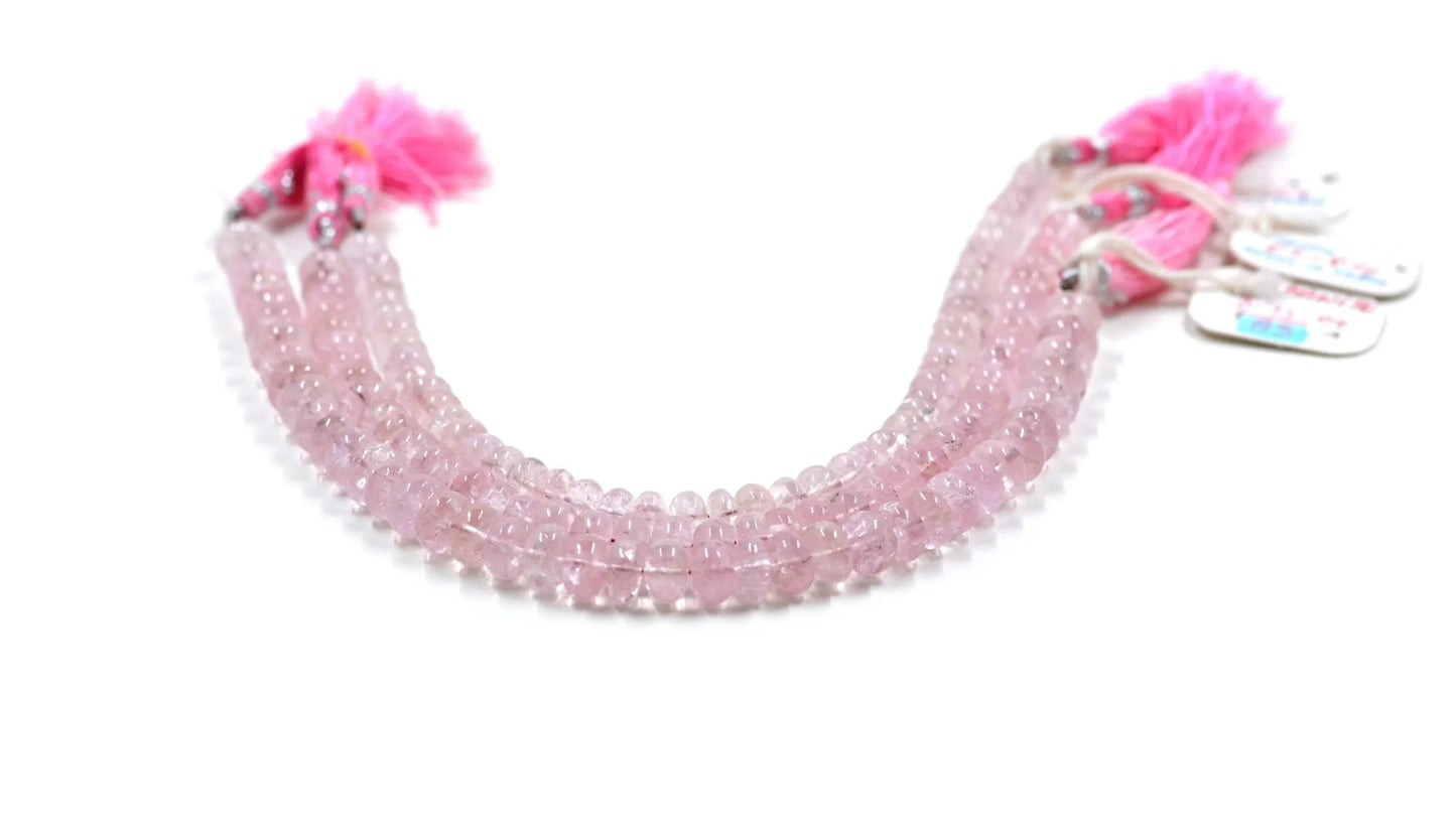 Morganite Rondelle Beads