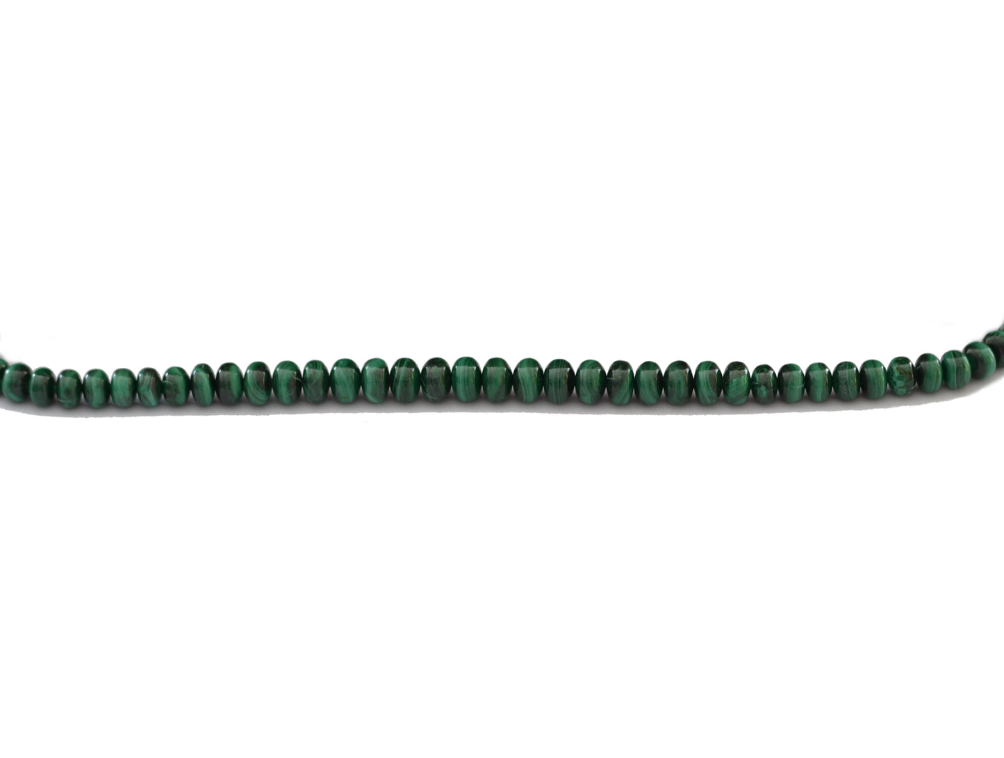 Malachite Rondelle Smooth Beads