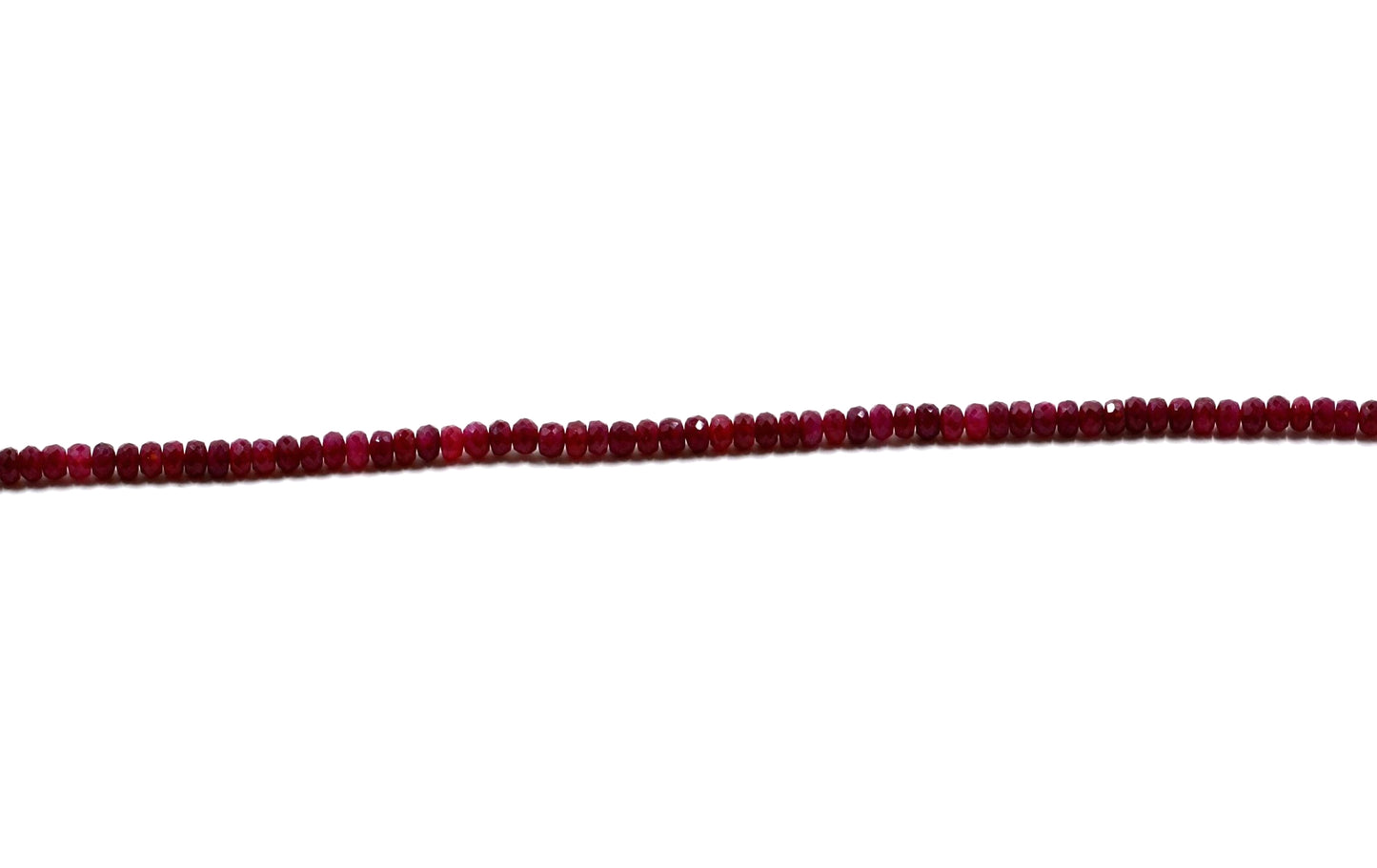 Dyed Ruby Rondelle Faceted AAA