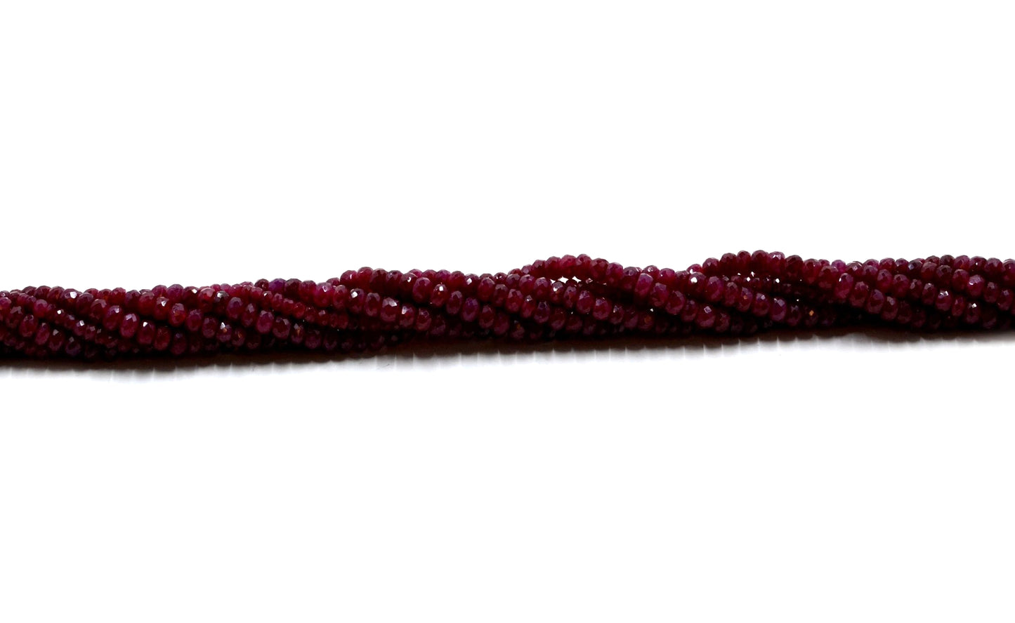 Dyed Ruby Rondelle Faceted AAA