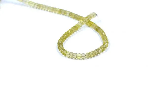 Lemon Quartz Rondelle Beads