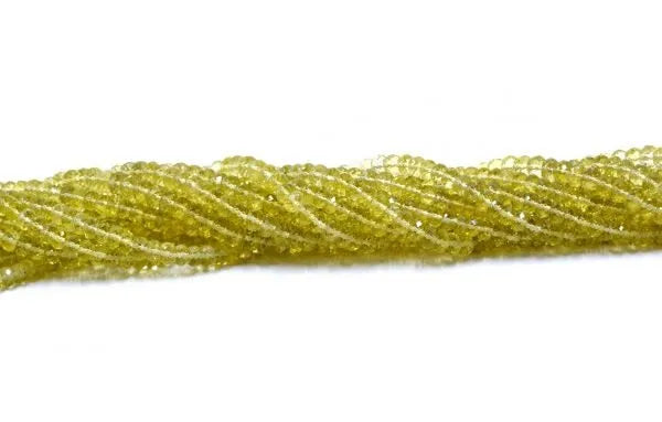 Lemon Quartz Rondelle Faceted