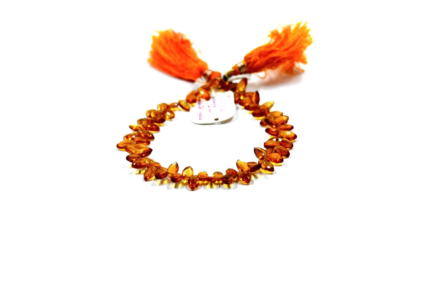 Citrine Marquis Side Drill Beads