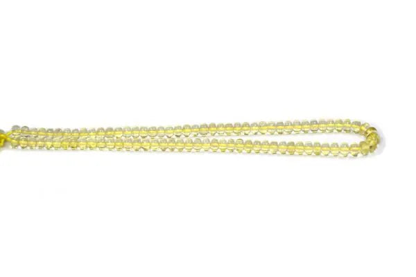 Lemon Quartz Rondelle Smooth
