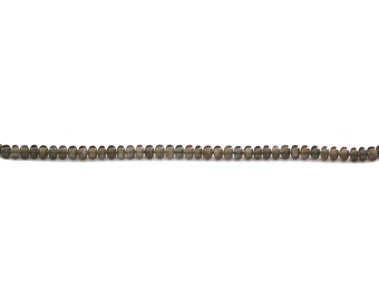 Grey Moonstone Rondelle Smooth Gemstone
