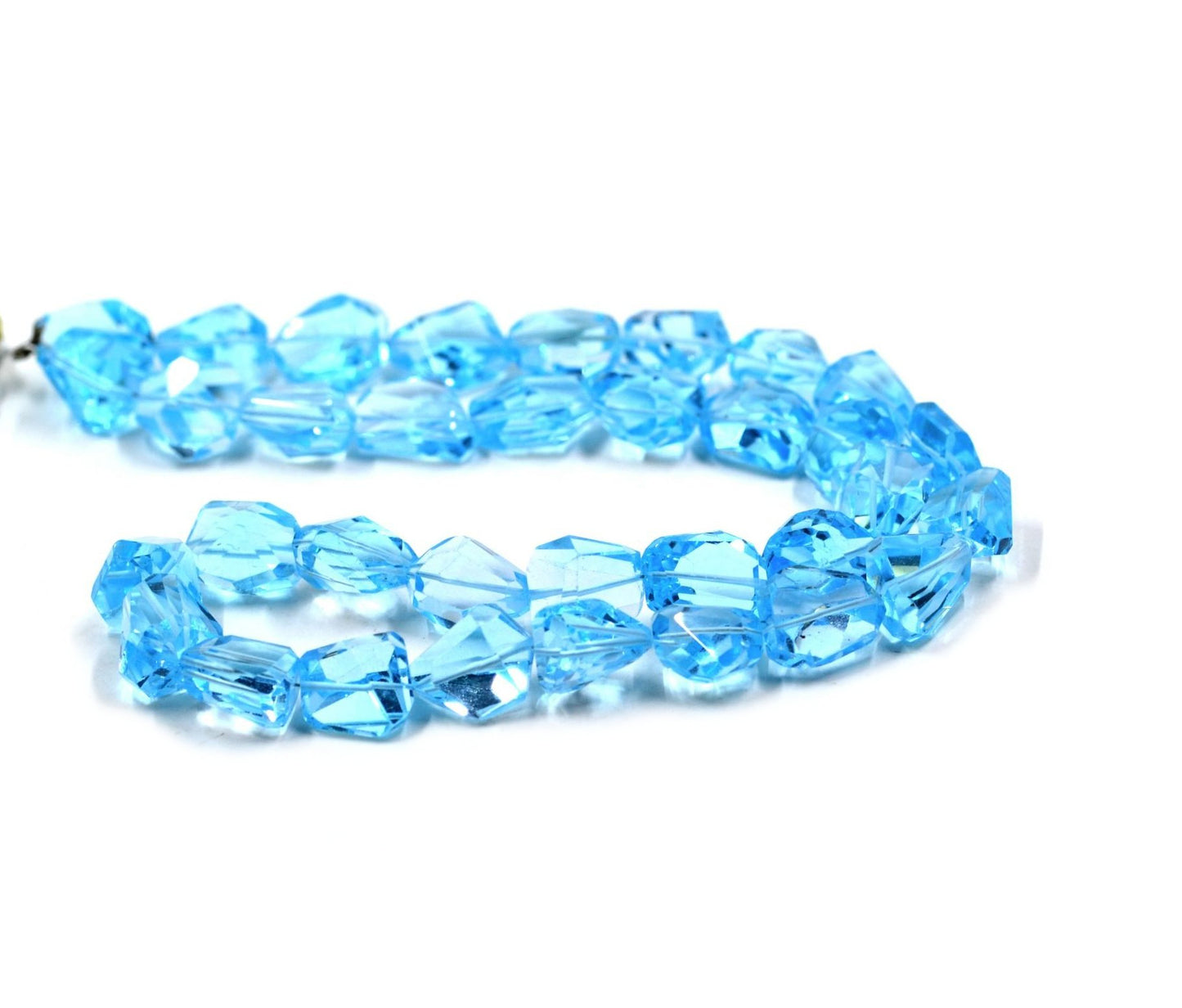 Blue Topaz Nugget Faceted AAA