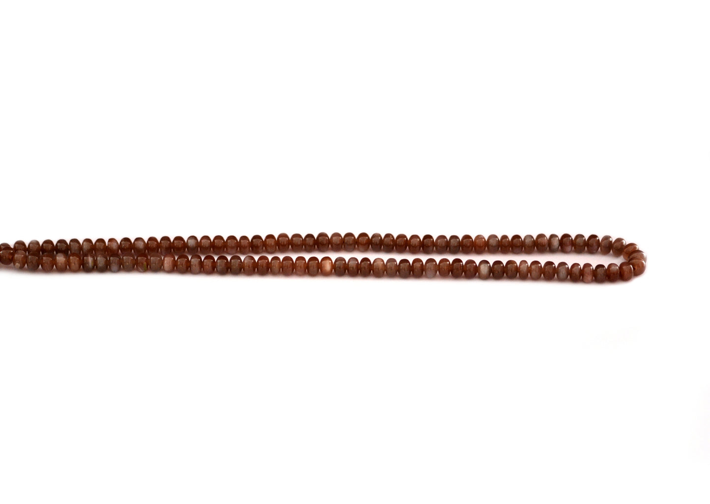 Coffee Moonstone Rondelle Beads