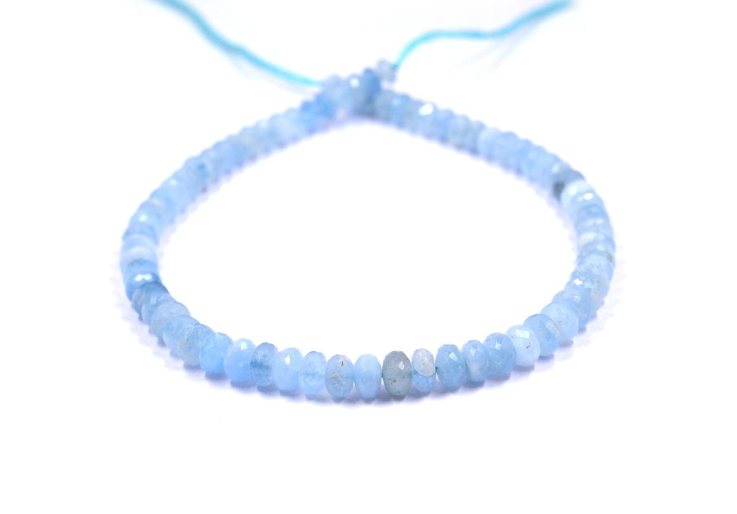 Aquamarine Rondelle Faceted