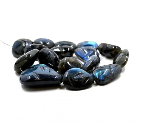 Labradorite Antique Nugget Beads