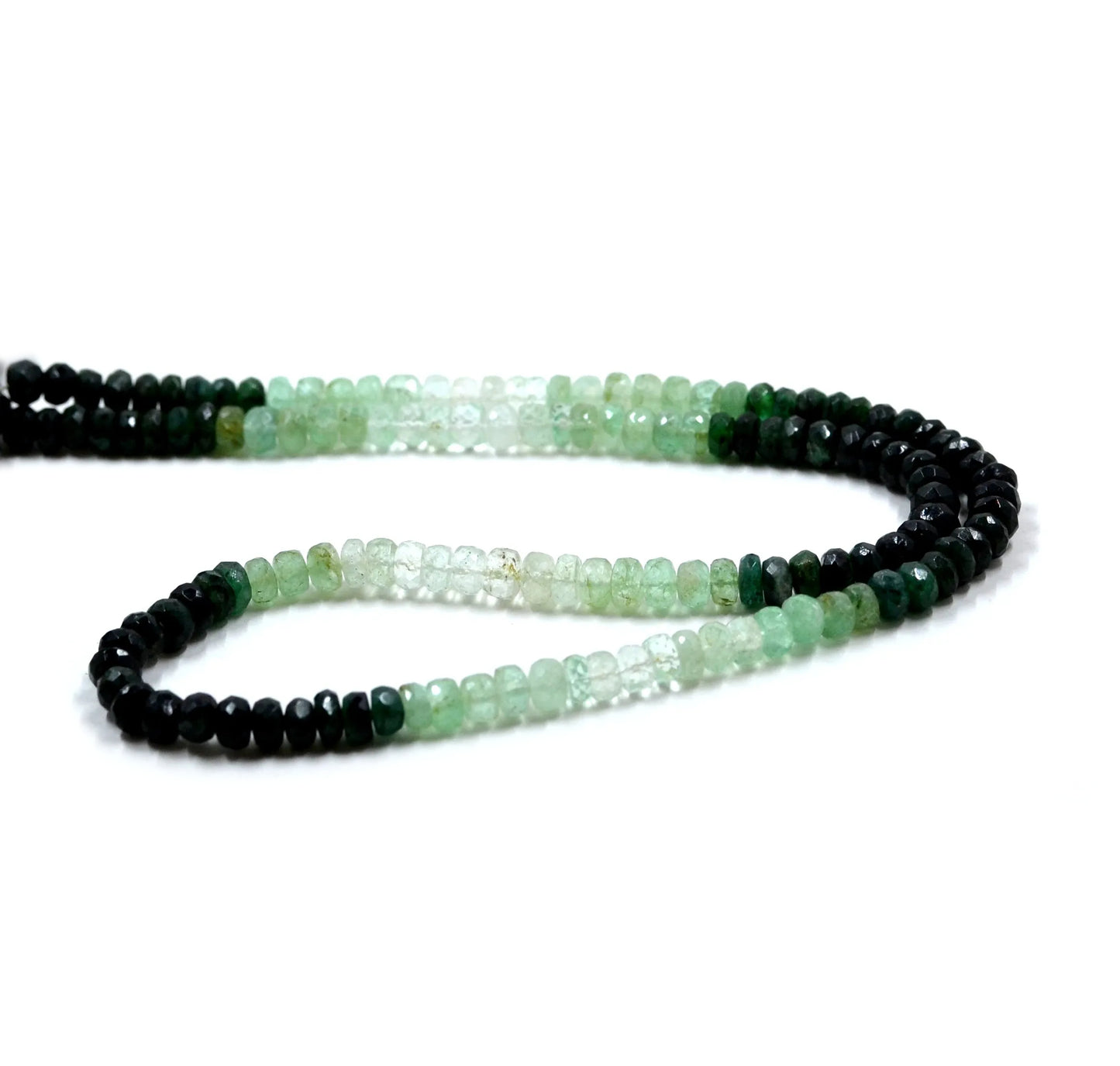 Shaded Emerald Rondelle Faceted