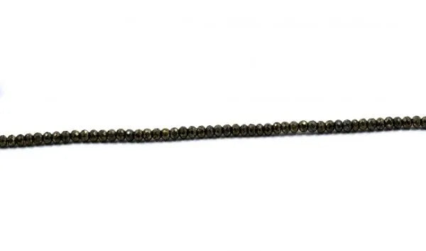 Pyrite Rondelle Faceted
