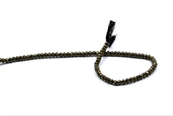 Pyrite Rondelle Faceted