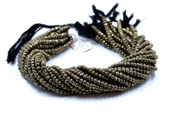 Pyrite Rondelle Faceted