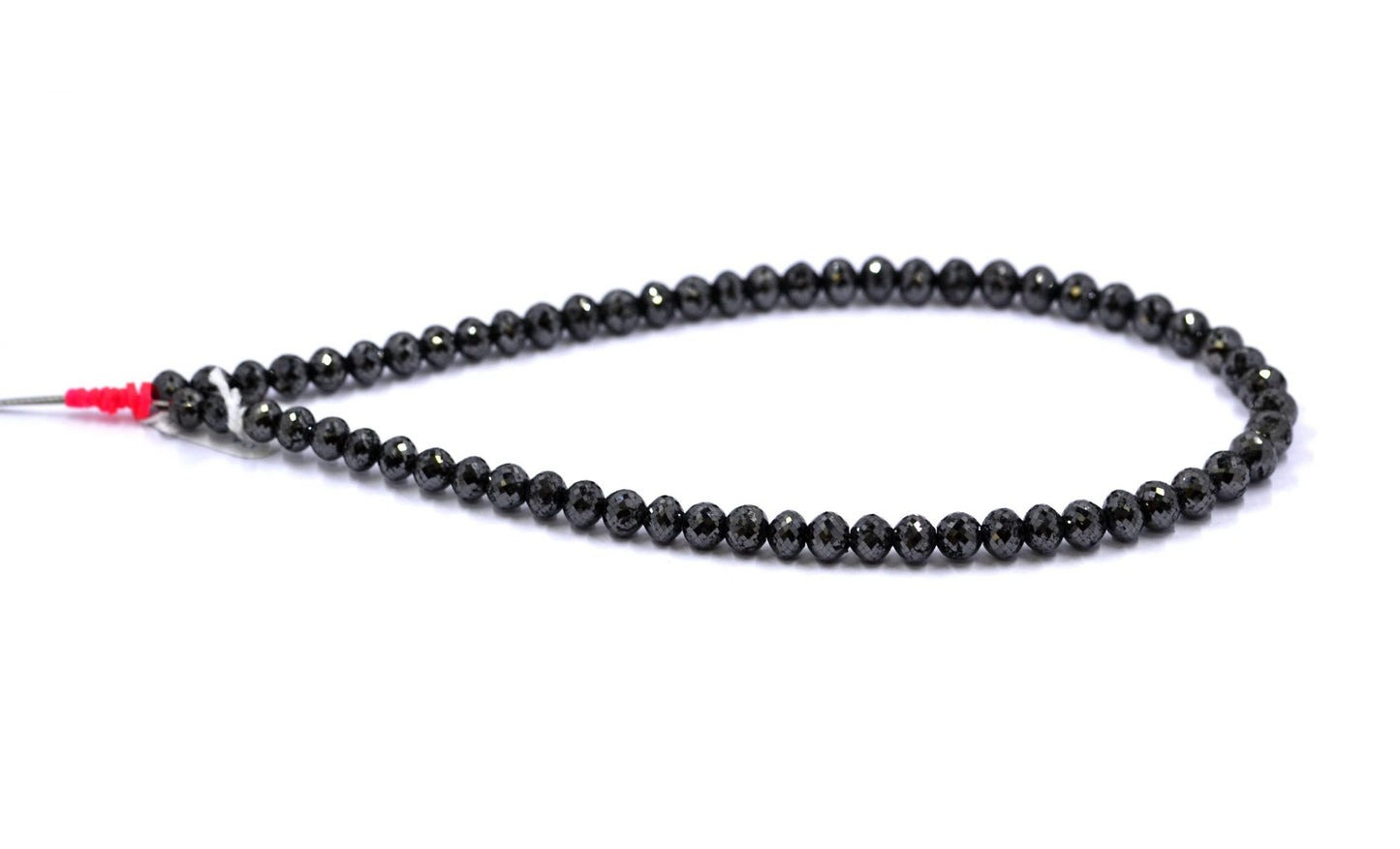 Black Diamond Rondelle Faceted