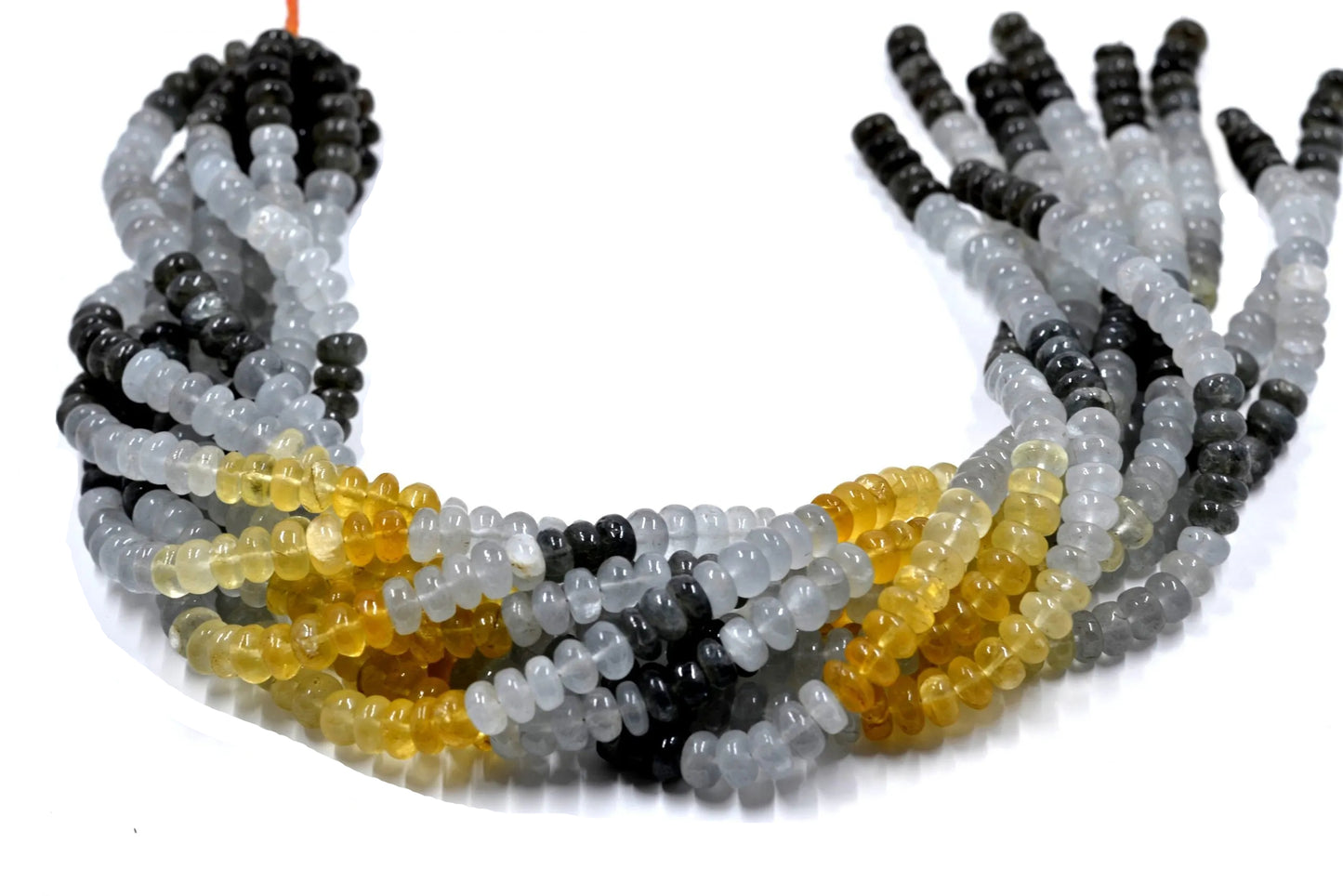 Moss Aquamarine Rondelle Beads