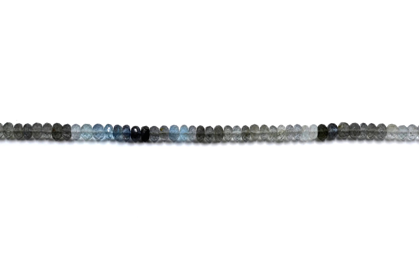 Moss Aquamarine Rondelle Faceted