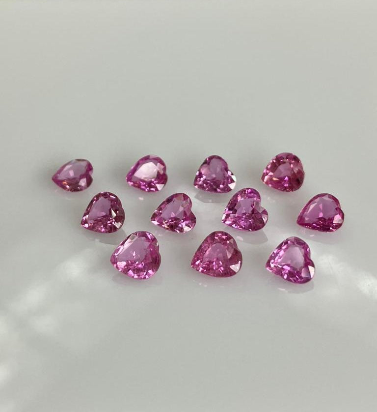Pink Sapphire Heart Shape