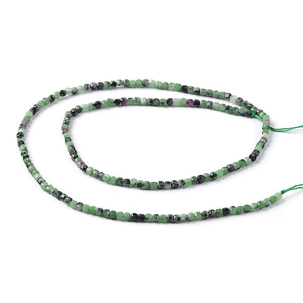 Ruby Zoisite Cube Faceted