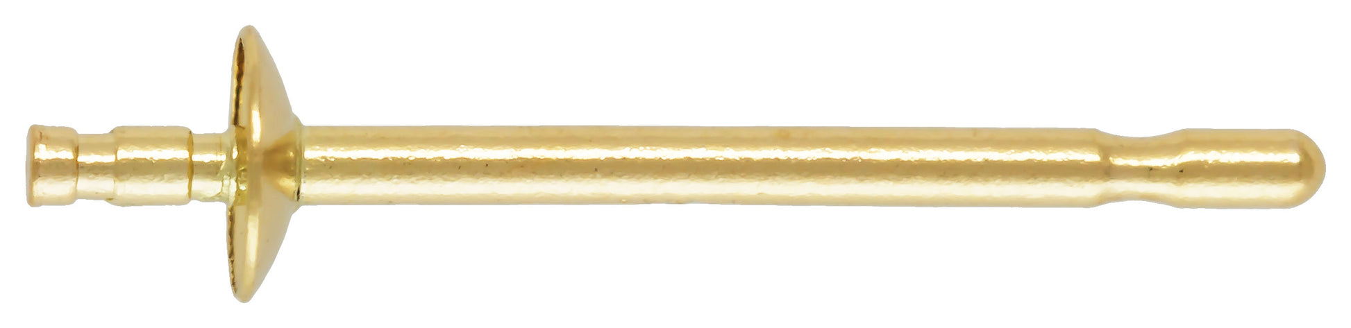 14K Gold Pearl Cup Earring Post Beads