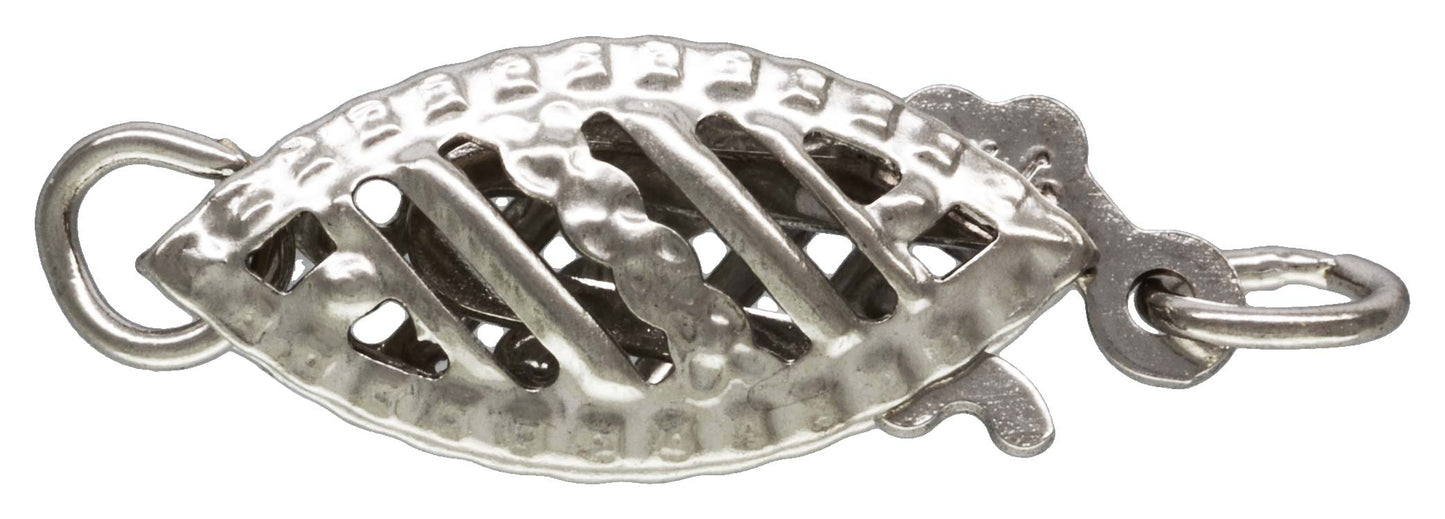14kt White Gold Fishhook Filigree Clasp for Pearl
