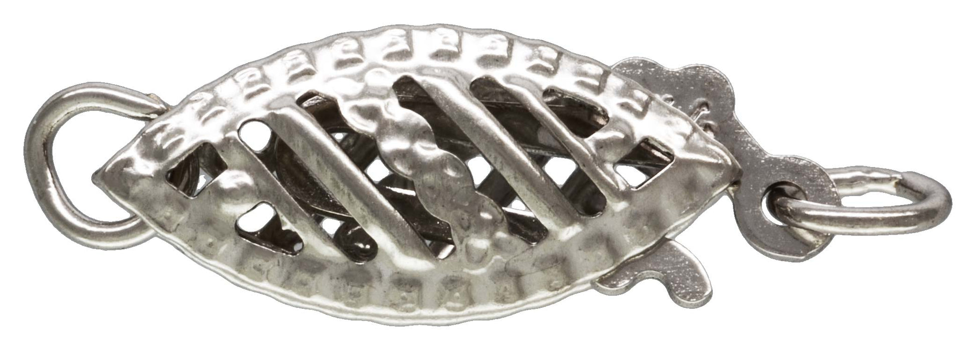 14kt White Gold Fishhook Filigree Clasp for Pearl