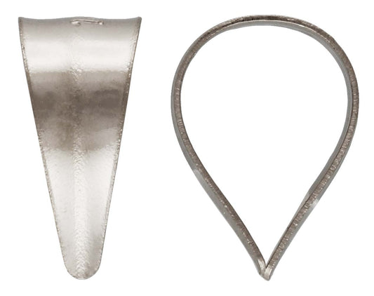 14kt White Gold Extra Small Bails Closed Charm Bail
