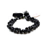 Black Spinel Onion Side Drill Faceted Beads