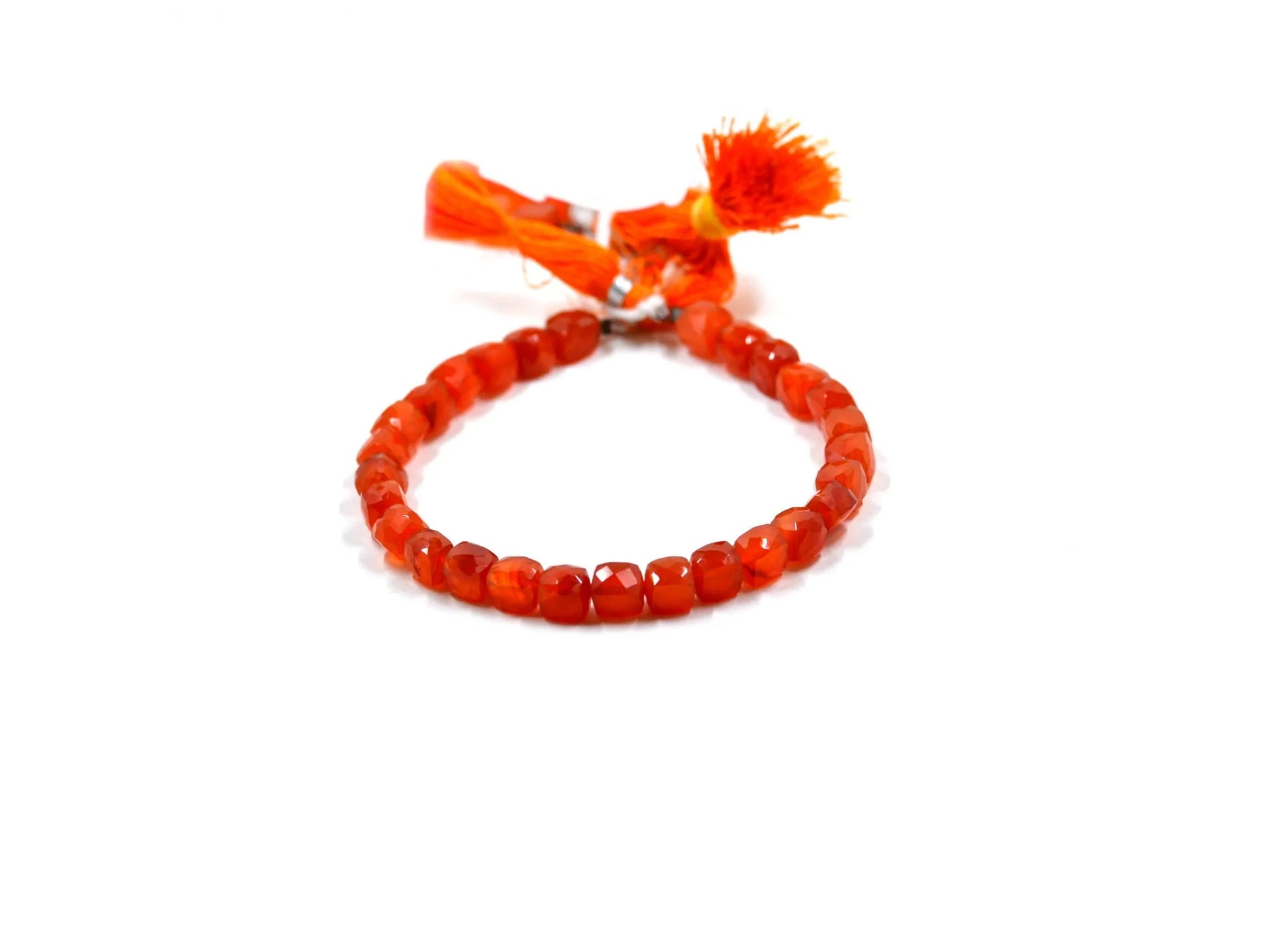 Carnelian Cube Shape Beads