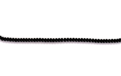 Black Tourmaline Rondelle Smooth