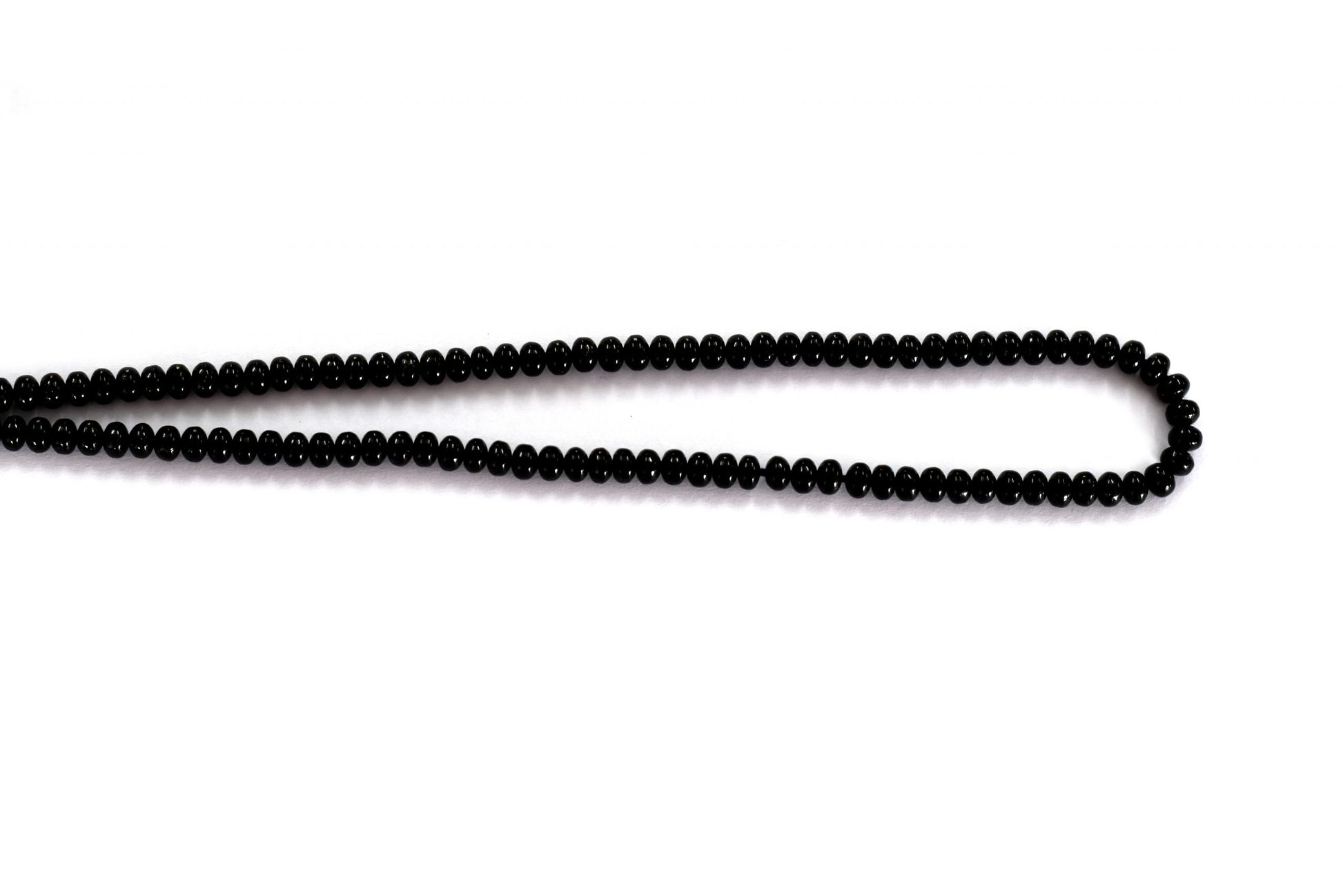 Black Tourmaline Rondelle Smooth