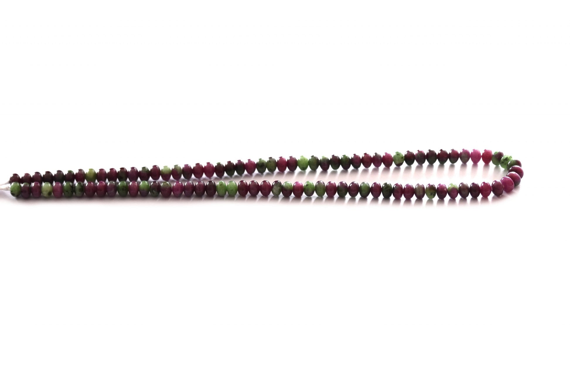 Ruby Zoisite Rondelle Smooth
