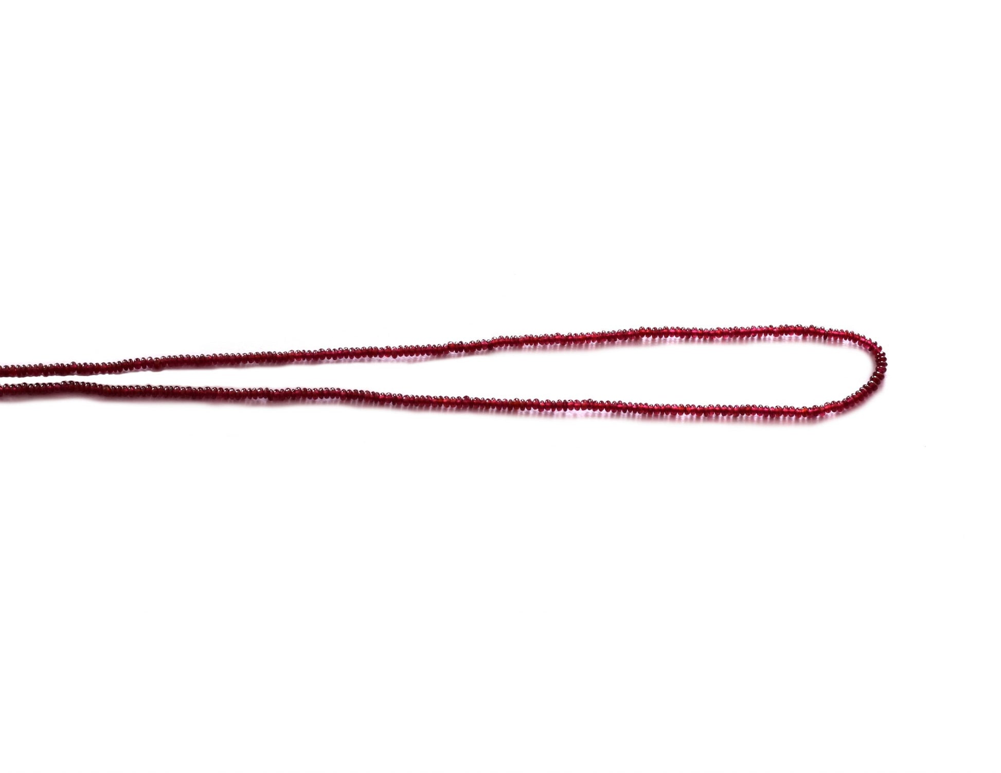 Ruby Rondelle Smooth Beads