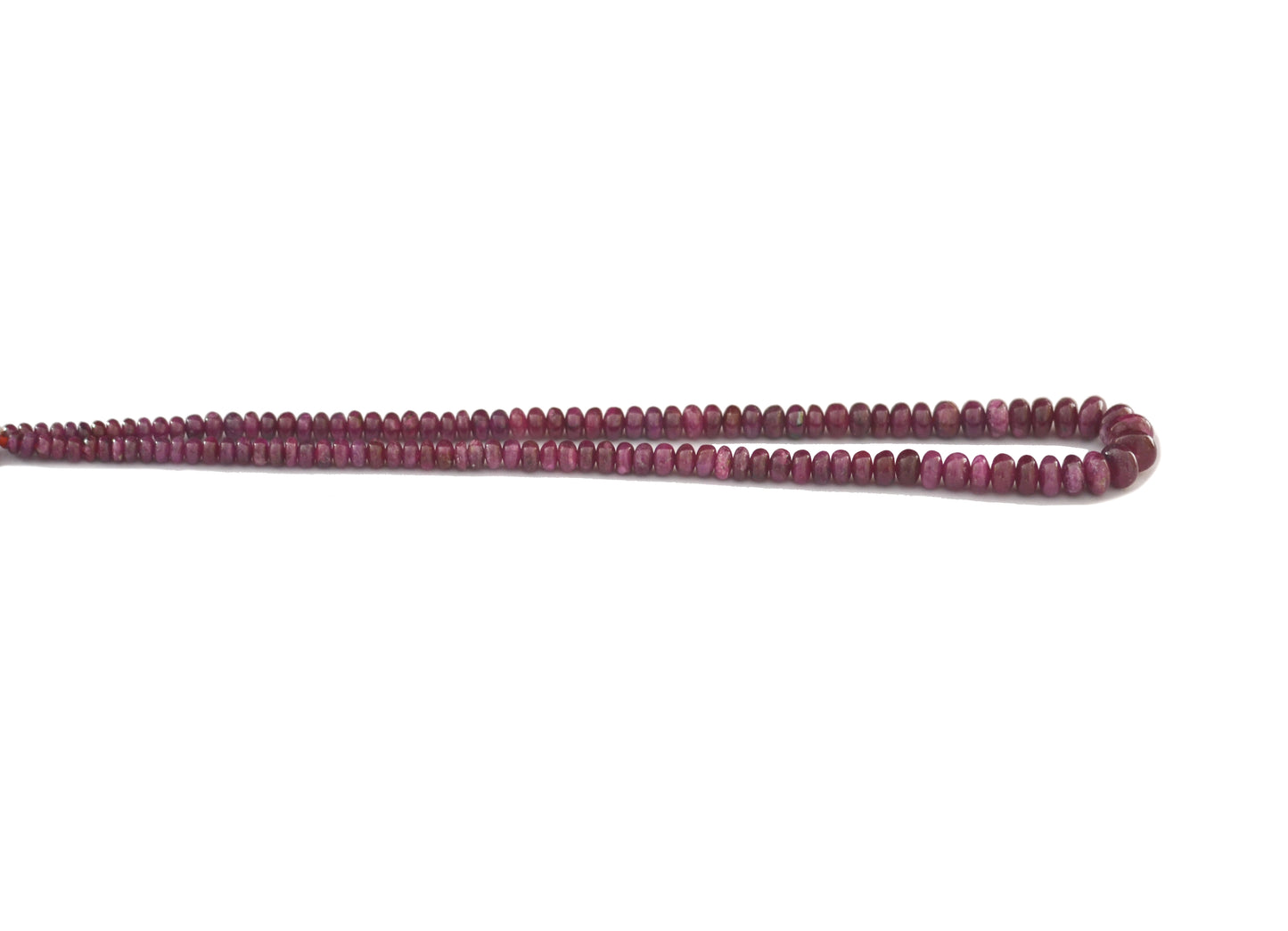 Ruby Rondelle Smooth Beads