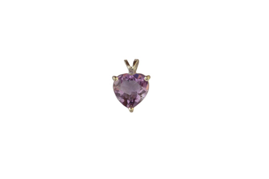 Amethyst Heart Shape 925 Silver Prong