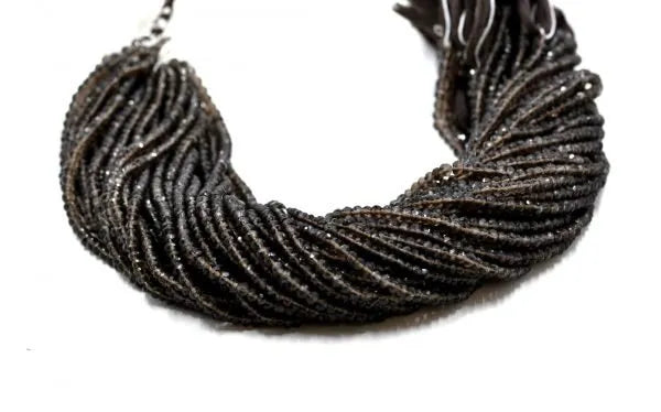 Smoky Quartz Rondelle Faceted