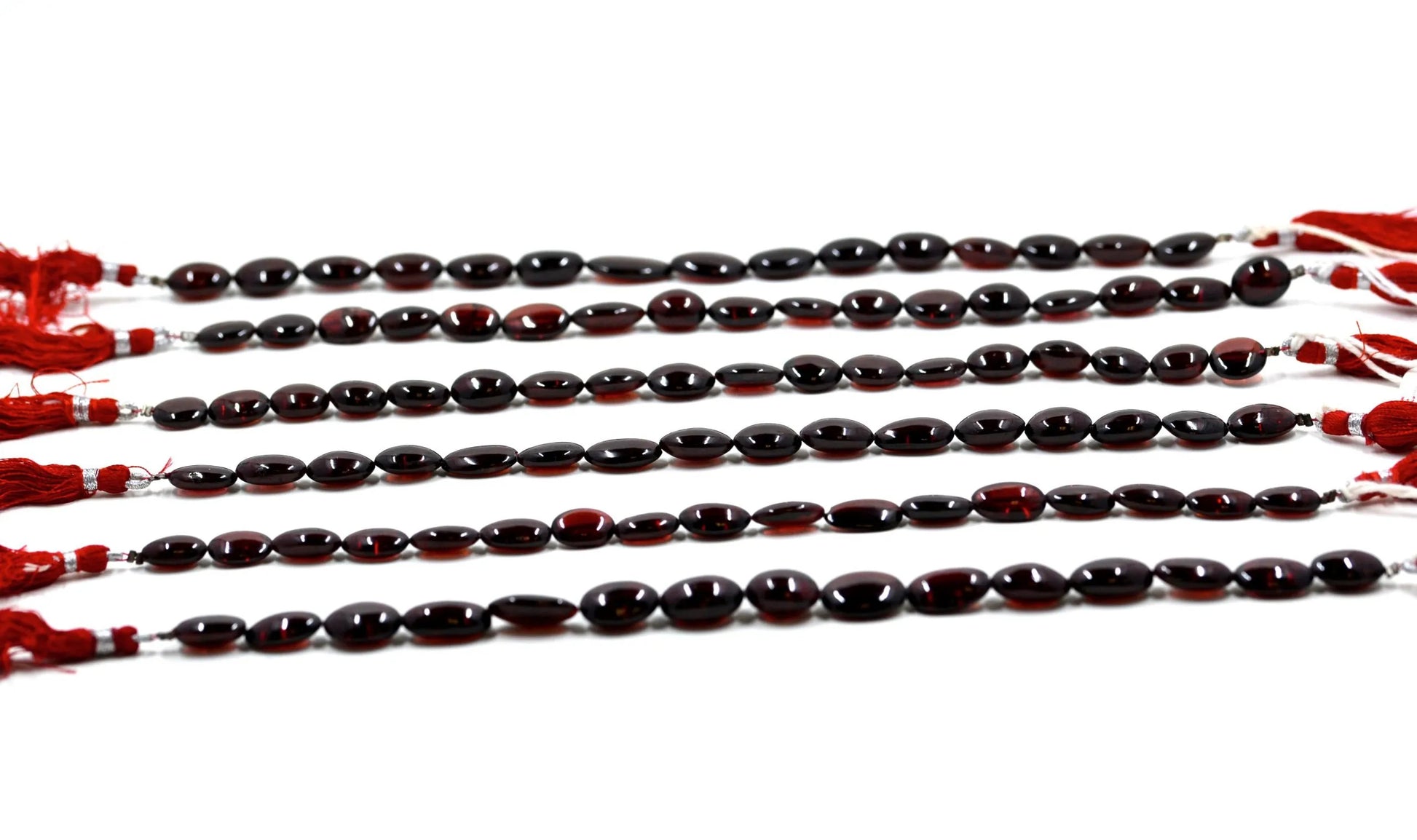 Garnet Oval Beads