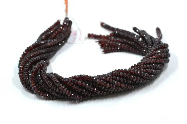 Garnet Rondelle Beads