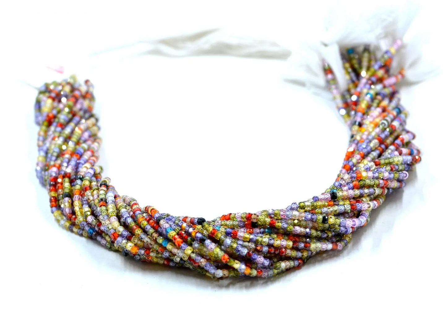 Cubic Zirconia Rondelle Beads