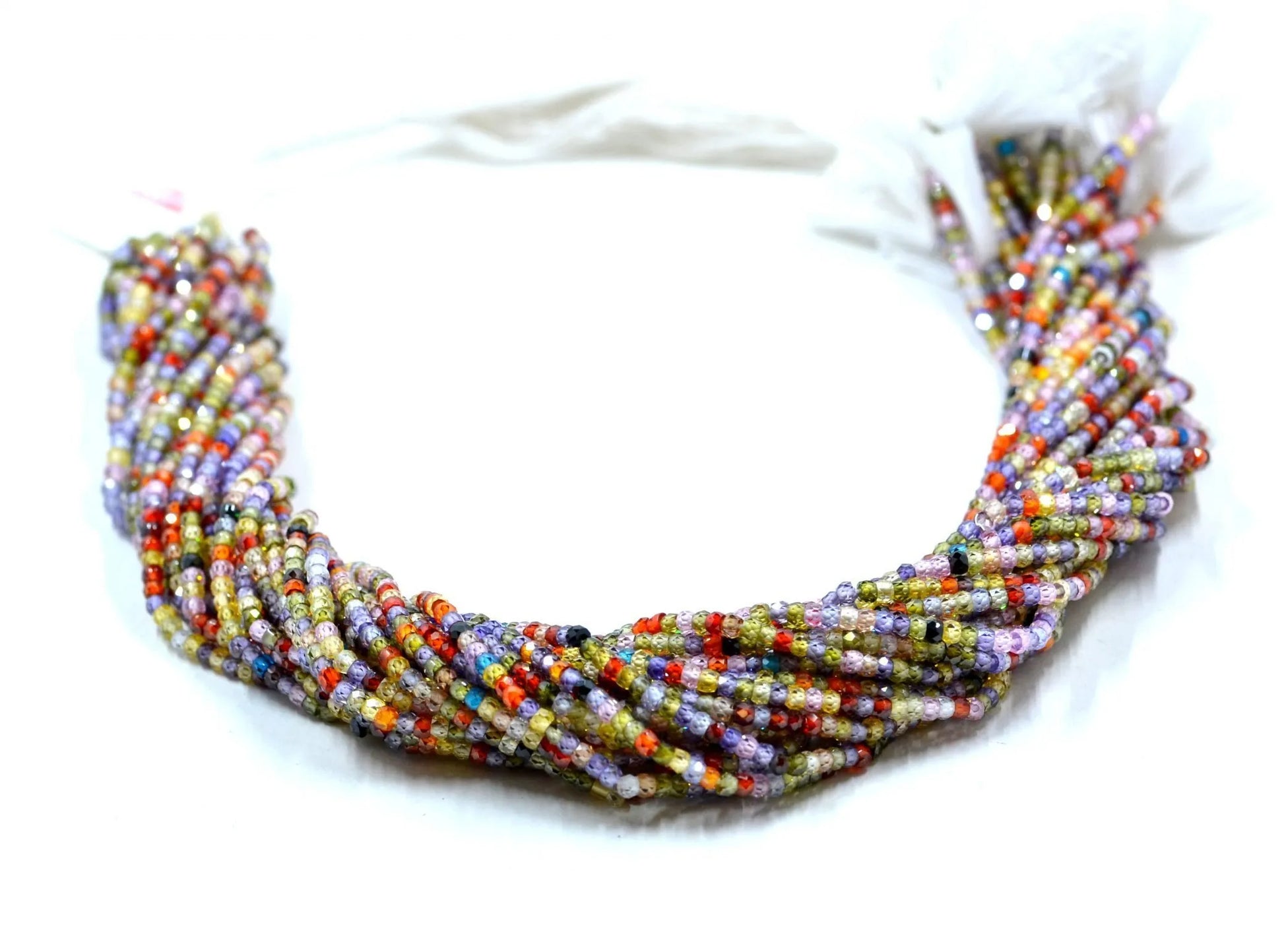Cubic Zirconia Rondelle Beads