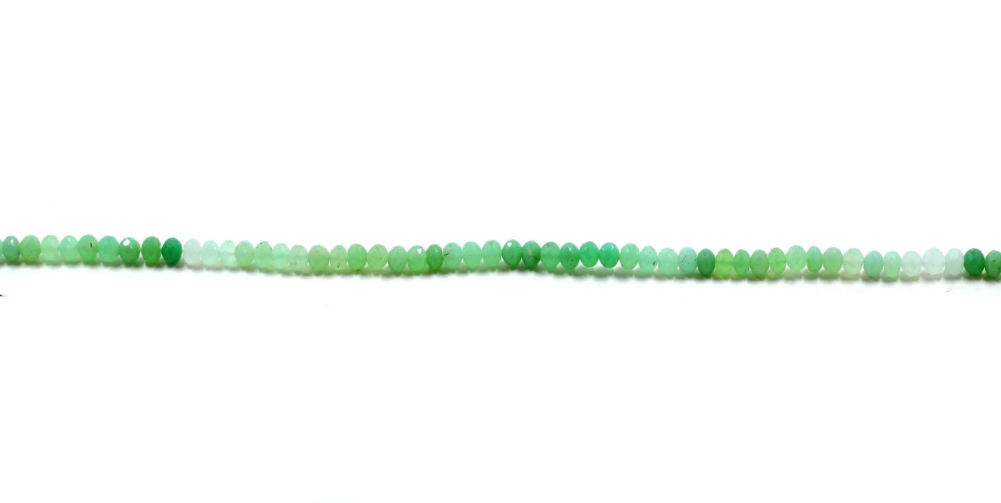Shaded Chrysoprase Rondelle Faceted